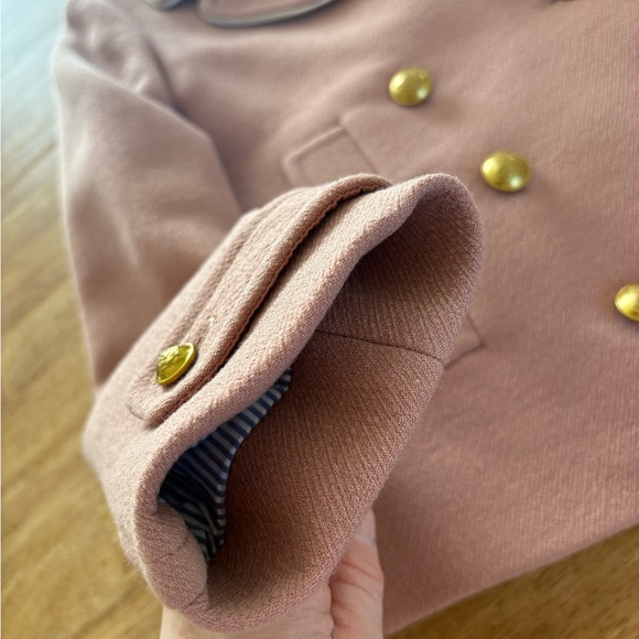J. Crew Blush Pea Coat with Gold Buttons - Picture 7 of 7